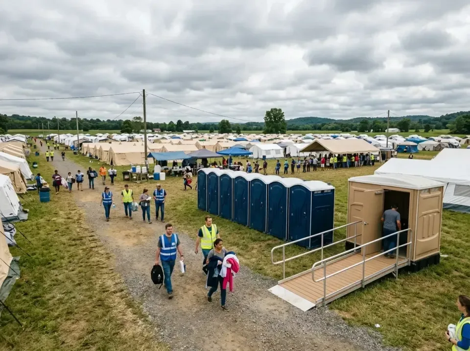 disaster-relief-camp-restrooms-010 — frequently asked questions, Dumpster & Portable Bathrooms Rental in Village Green-Green…